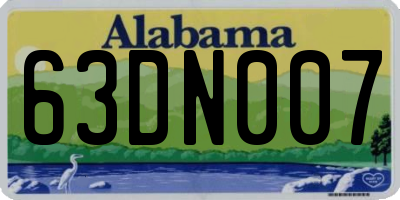 AL license plate 63DN007