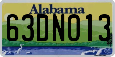 AL license plate 63DN013