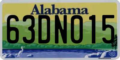 AL license plate 63DN015