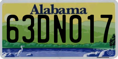 AL license plate 63DN017