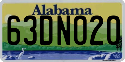 AL license plate 63DN020