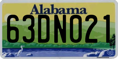 AL license plate 63DN021