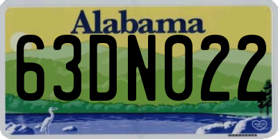 AL license plate 63DN022