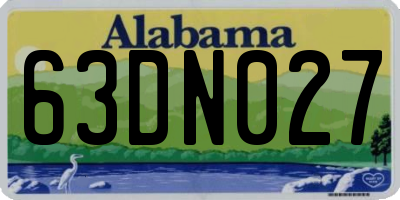 AL license plate 63DN027