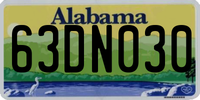 AL license plate 63DN030