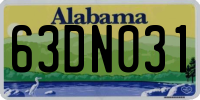 AL license plate 63DN031