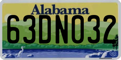 AL license plate 63DN032