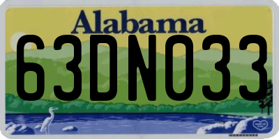 AL license plate 63DN033