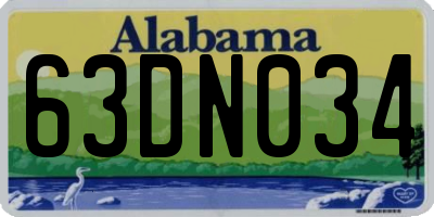 AL license plate 63DN034