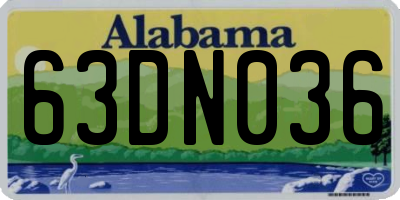AL license plate 63DN036