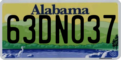 AL license plate 63DN037