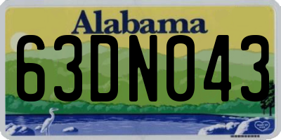 AL license plate 63DN043