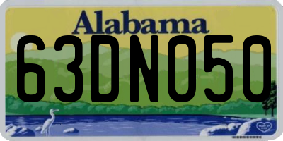 AL license plate 63DN050