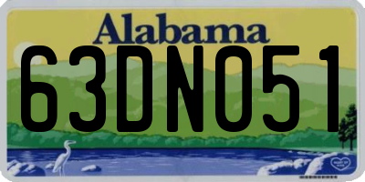 AL license plate 63DN051