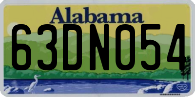 AL license plate 63DN054