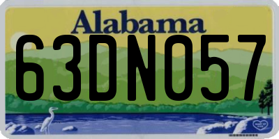 AL license plate 63DN057