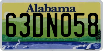 AL license plate 63DN058