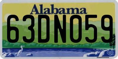AL license plate 63DN059