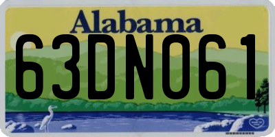 AL license plate 63DN061