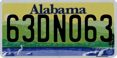 AL license plate 63DN063