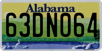 AL license plate 63DN064