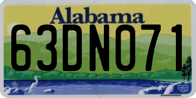 AL license plate 63DN071