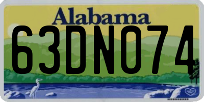 AL license plate 63DN074