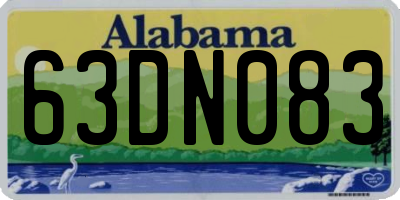 AL license plate 63DN083