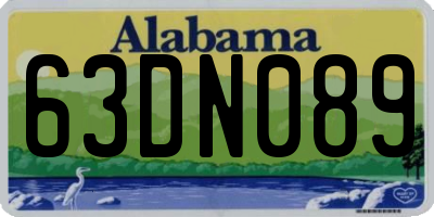 AL license plate 63DN089