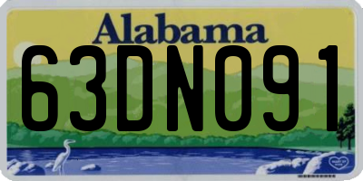 AL license plate 63DN091