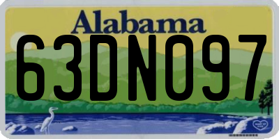 AL license plate 63DN097