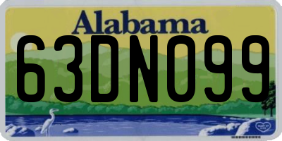 AL license plate 63DN099