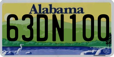 AL license plate 63DN100