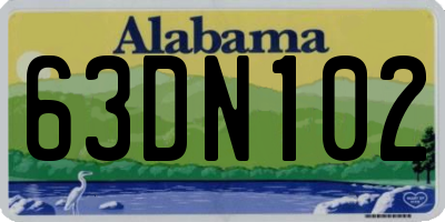 AL license plate 63DN102