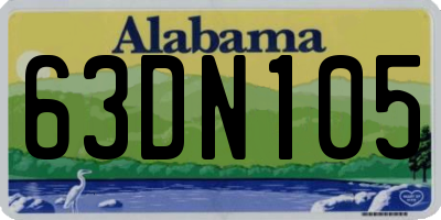 AL license plate 63DN105
