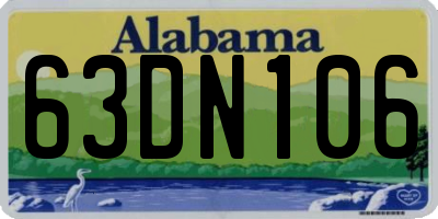 AL license plate 63DN106