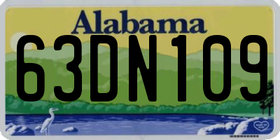 AL license plate 63DN109