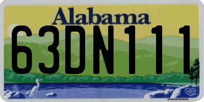 AL license plate 63DN111