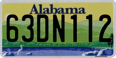 AL license plate 63DN112