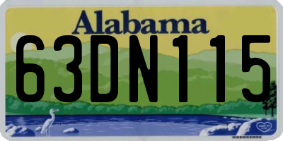 AL license plate 63DN115