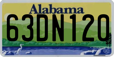 AL license plate 63DN120