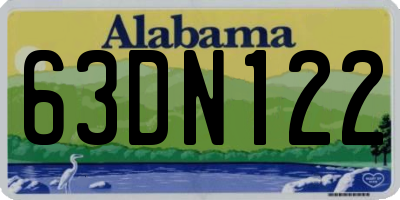 AL license plate 63DN122