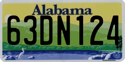AL license plate 63DN124