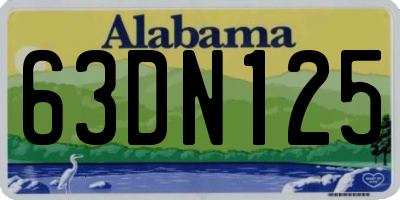 AL license plate 63DN125