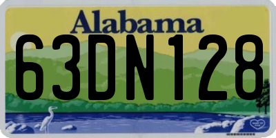AL license plate 63DN128