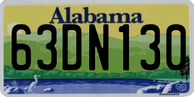 AL license plate 63DN130