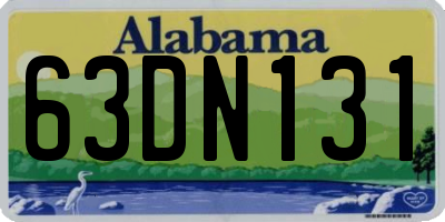 AL license plate 63DN131