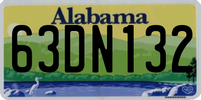 AL license plate 63DN132