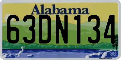 AL license plate 63DN134