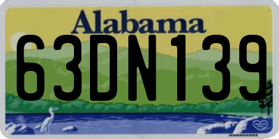 AL license plate 63DN139